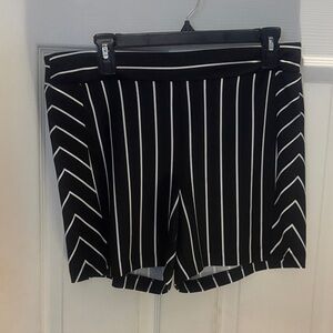 INC International Concepts Black and White High Waist Shorts